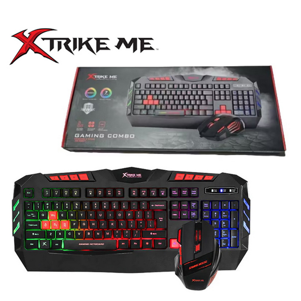 KIT TECLADO Y MOUSE GAMING XTRIKE