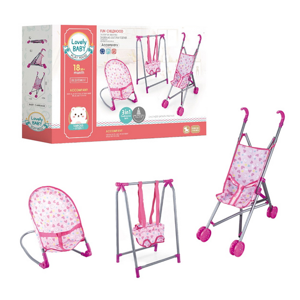 SET 3 EN 1 COCHE, SILLA Y COLUMPIO