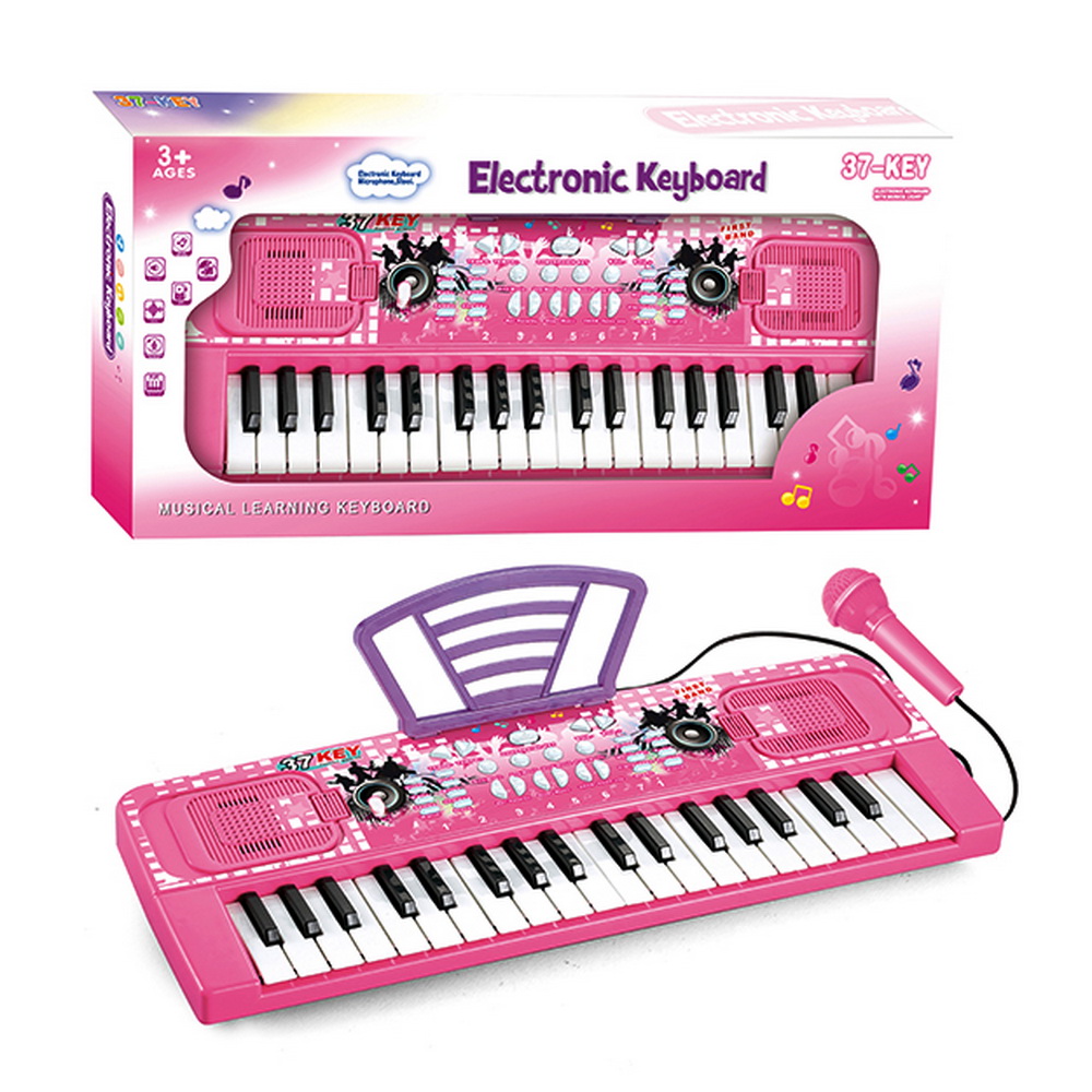 ORGANO PINK ELECTRONICO 37 TECLAS CON MICROFONO