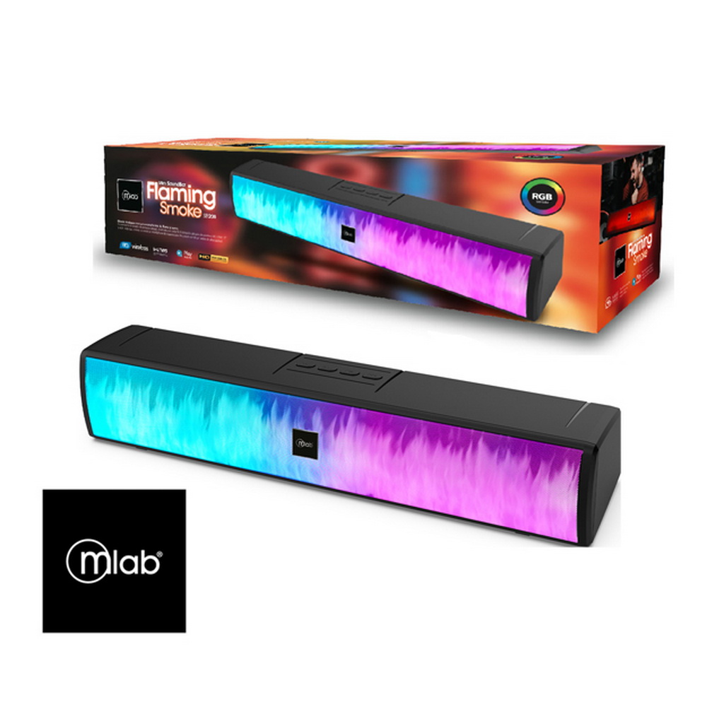 PARLANTE MINI SOUNDBAR FLAMING SMOKE BLUETOOTH MLAB.